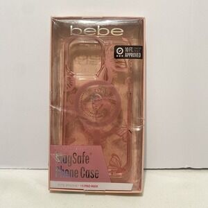 BEBE‎ Pink Butterfly Design iPhone 15 Pro Max MagSafe Phone Case NWT